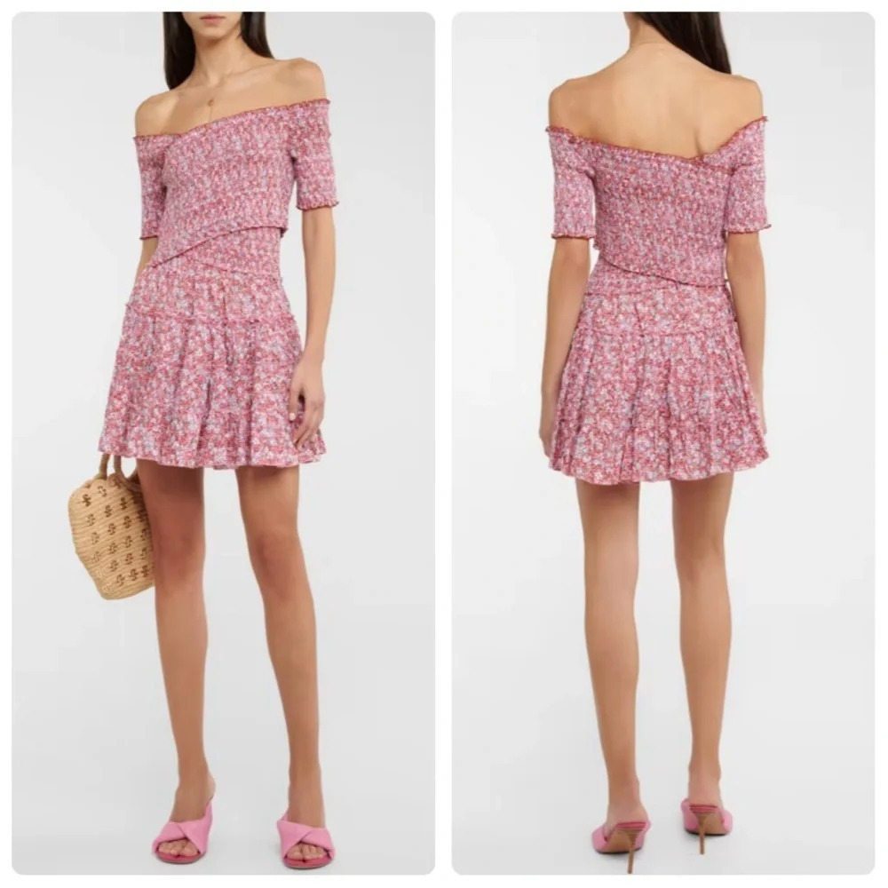 Poupette St Barth Mini Dress Soledad Light Pink Paquerette Size Large NWT New